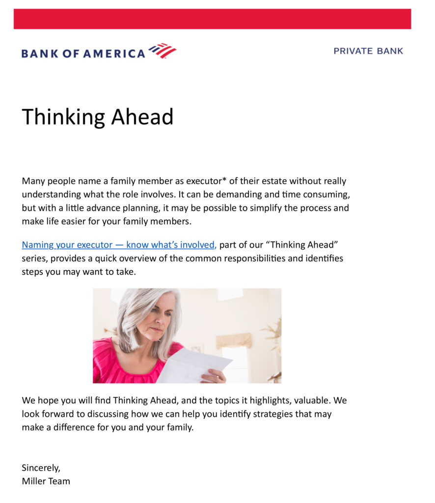 Thinking Ahead - Private Bank